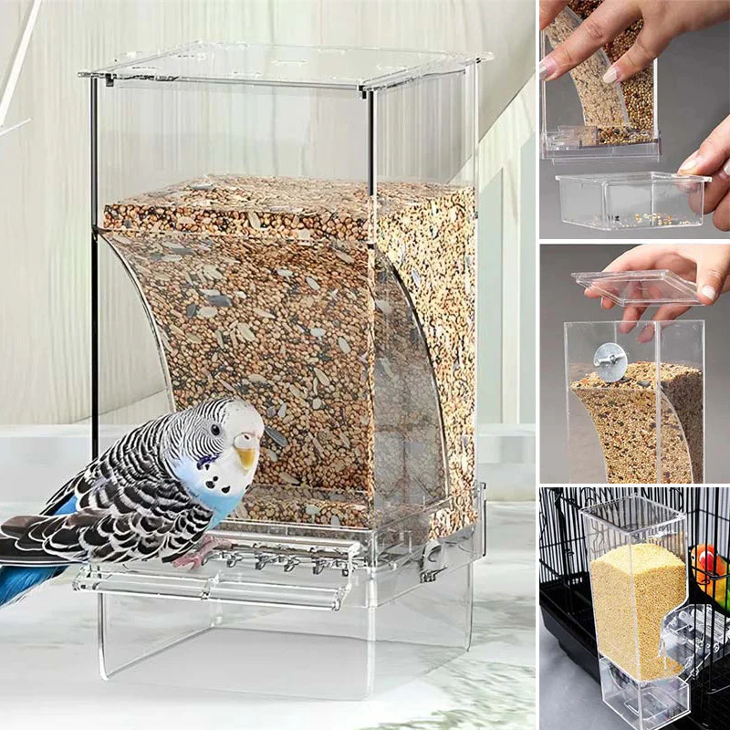 Automatic No-Spill Transparent Bird Feeder - Image 10