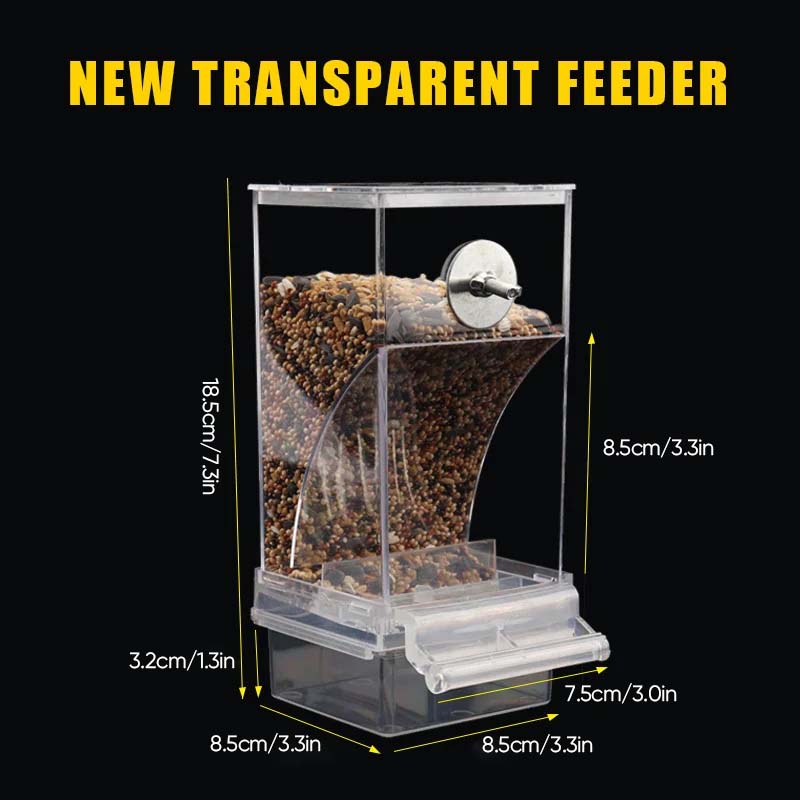 Automatic No-Spill Transparent Bird Feeder - Image 13