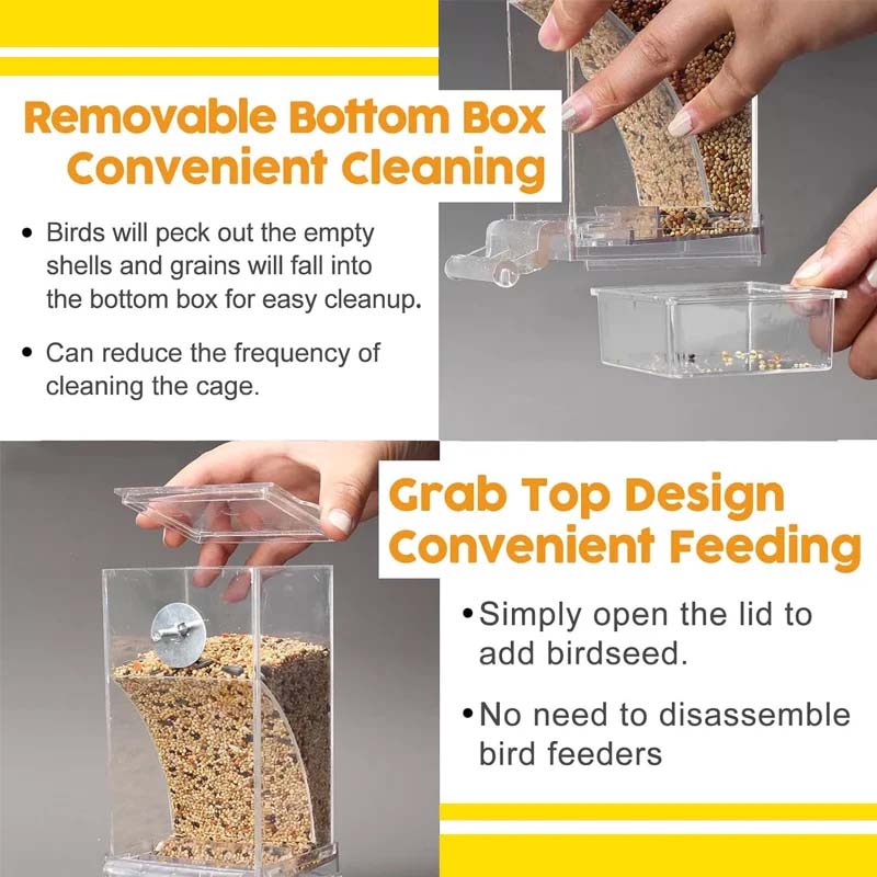 Automatic No-Spill Transparent Bird Feeder - Image 9