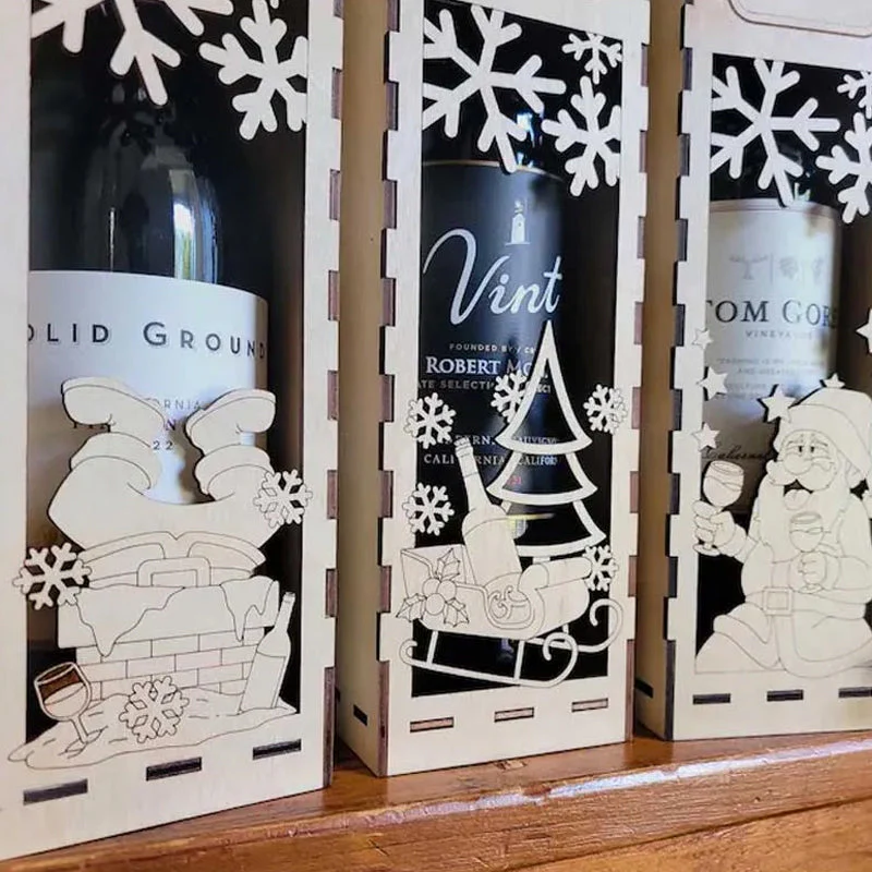 Christmas Funny Wooden Wine Box - Image 10