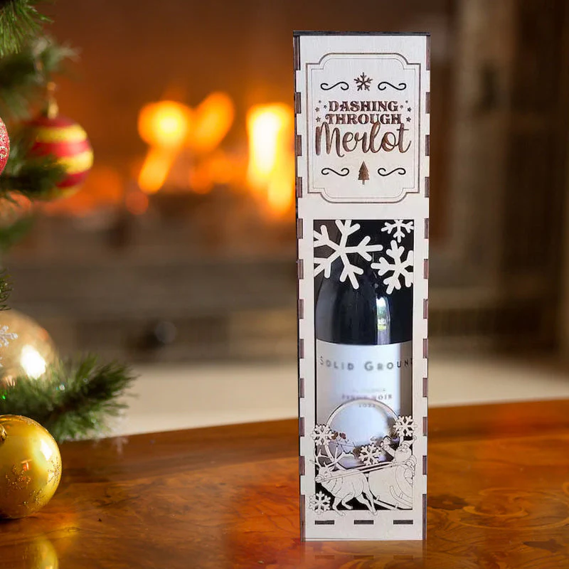 Christmas Funny Wooden Wine Box - Image 4