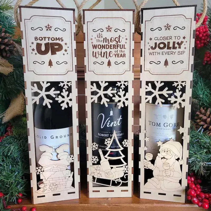 Christmas Funny Wooden Wine Box - Image 7