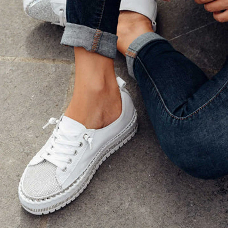 DIAMOND SILVER LEATHER SNEAKERS - Image 7