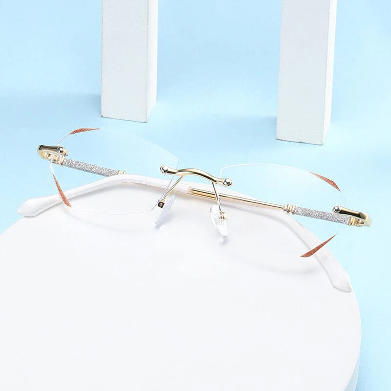 Fashionable Anti-blue Light Rimless Reading Glasses - Image 5