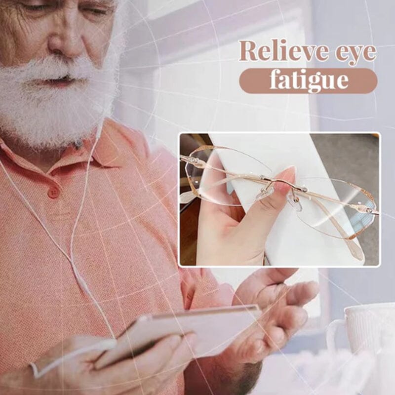 Fashionable Anti-blue Light Rimless Reading Glasses - Image 6