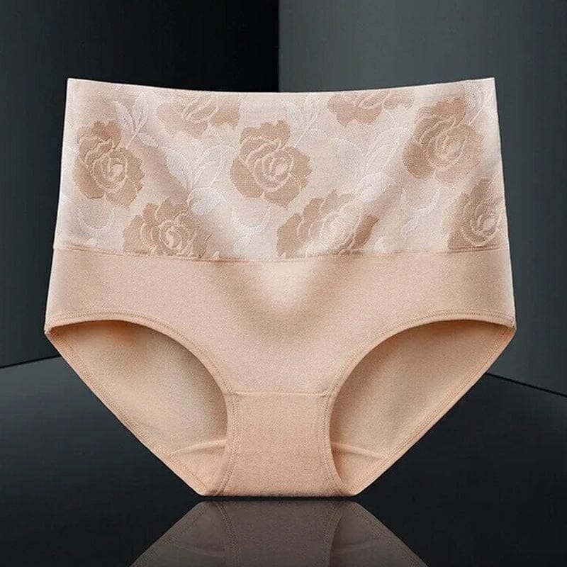High Waist Cotton Print Flower Briefs - Image 20