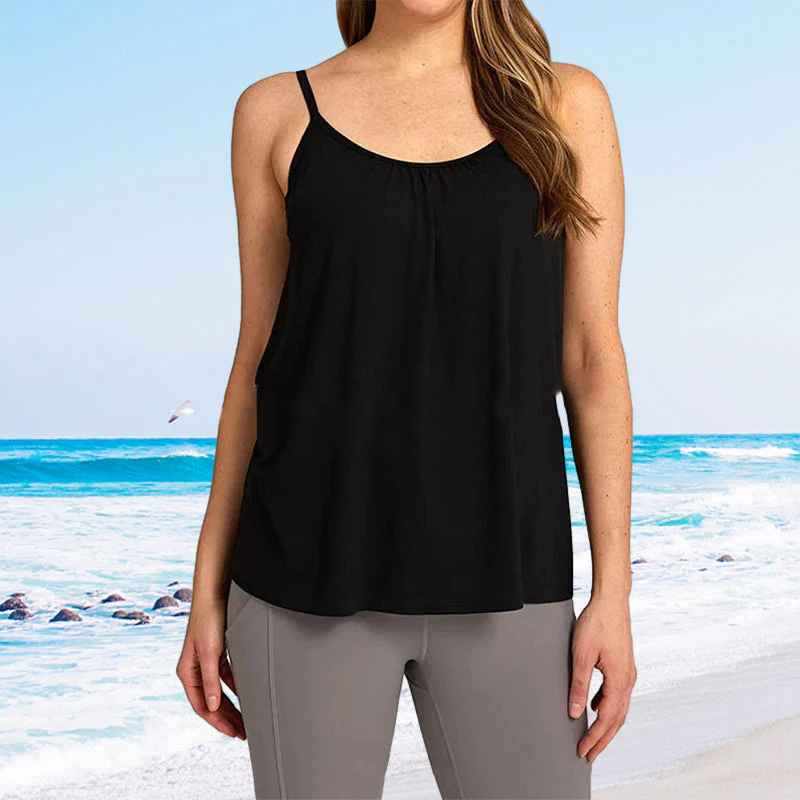 Loose-fitting Tank Top With Built-in Bra - Image 13