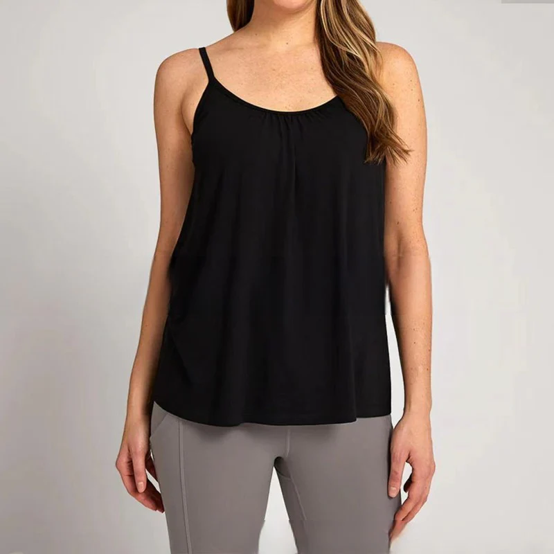 Loose-fitting Tank Top With Built-in Bra - Image 19
