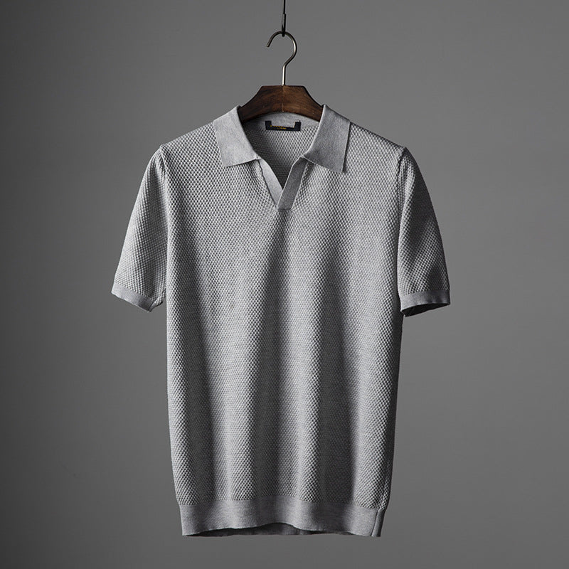 Men's Lapel Short Sleeve Polo Shirt - Image 6