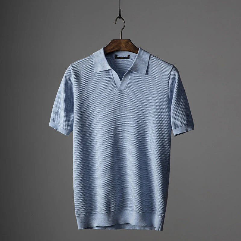 Men's Lapel Short Sleeve Polo Shirt - Image 7