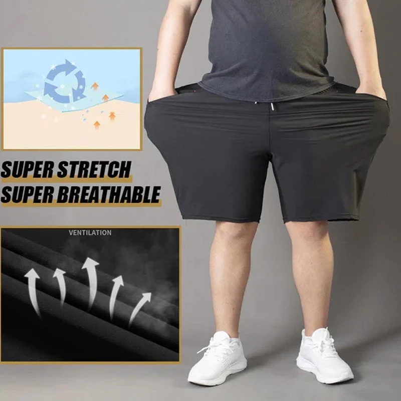 Men's Plus Size Ice Silk Stretch Shorts - Image 10