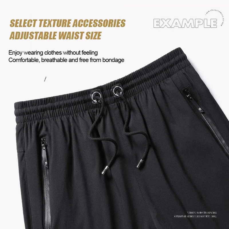 Men's Plus Size Ice Silk Stretch Shorts - Image 15