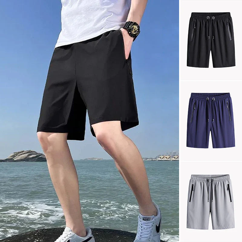Men's Plus Size Ice Silk Stretch Shorts - Image 16
