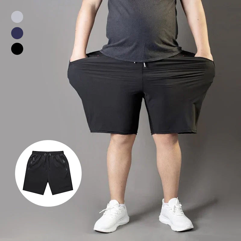 Men's Plus Size Ice Silk Stretch Shorts - Image 17