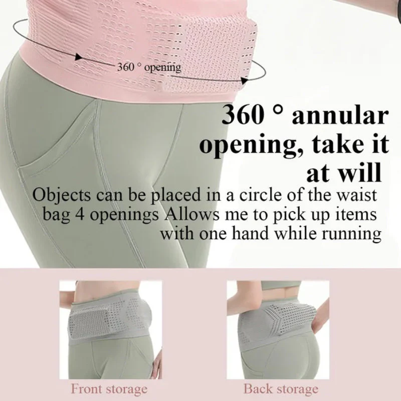 Multifunctional Knit Breathable Concealed Waist Bag - Image 4