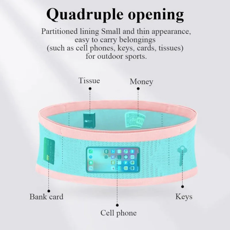 Multifunctional Knit Breathable Concealed Waist Bag - Image 6