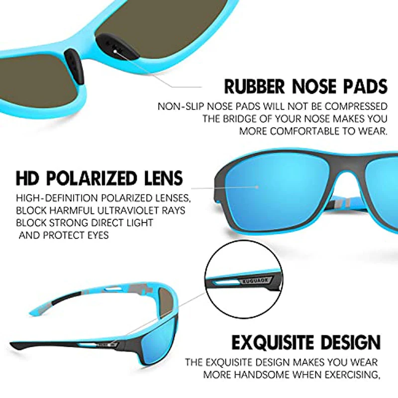Outdoor Sports Sunglasses with Anti-glare Polarized Lens - Image 8