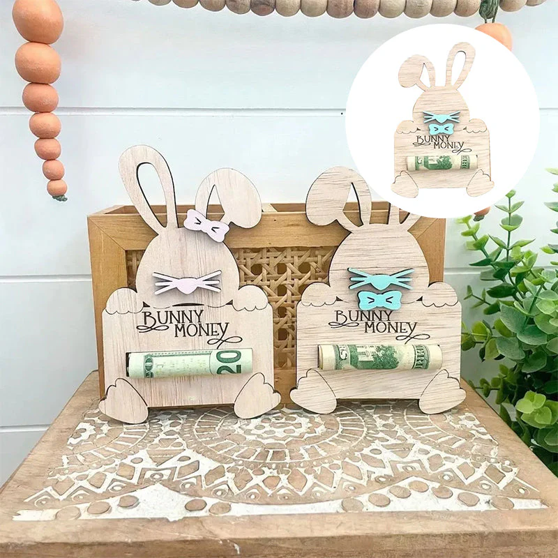 Personalized Cute Easter Bunny Money Holder - Image 3