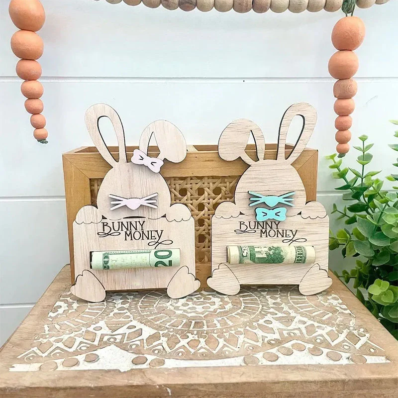 Personalized Cute Easter Bunny Money Holder - Image 5