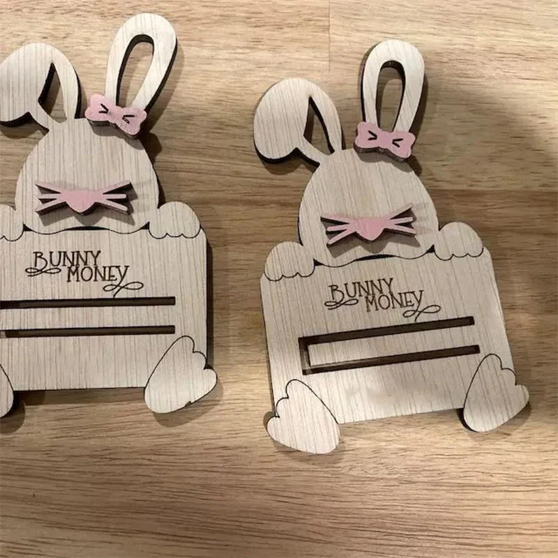 Personalized Cute Easter Bunny Money Holder - Image 6