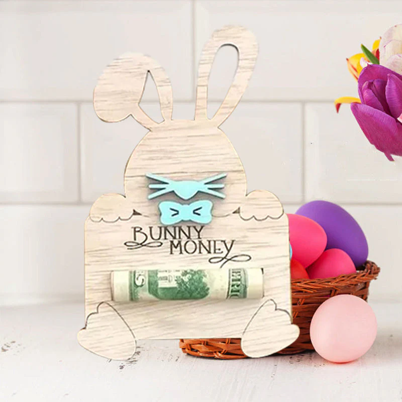 Personalized Cute Easter Bunny Money Holder - Image 7
