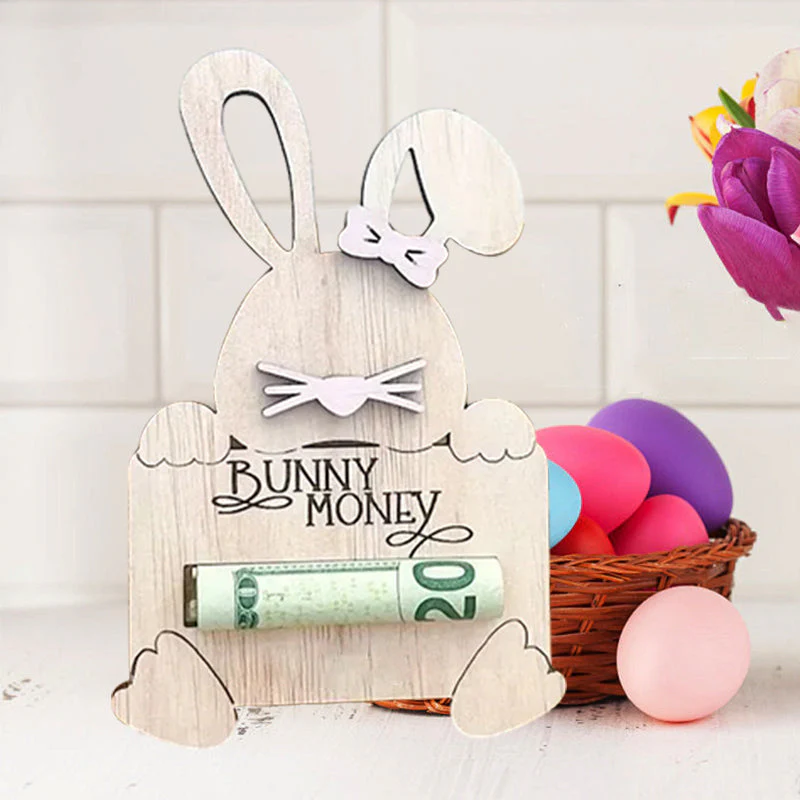 Personalized Cute Easter Bunny Money Holder - Image 9