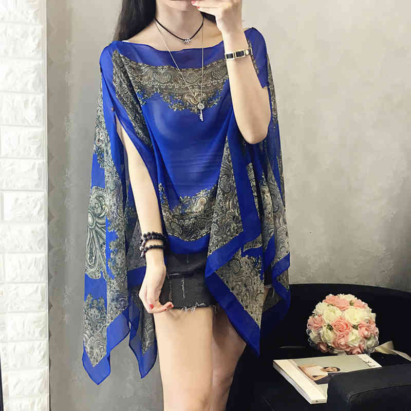 Versatile Sun Protection Chiffon Shawl - Image 12