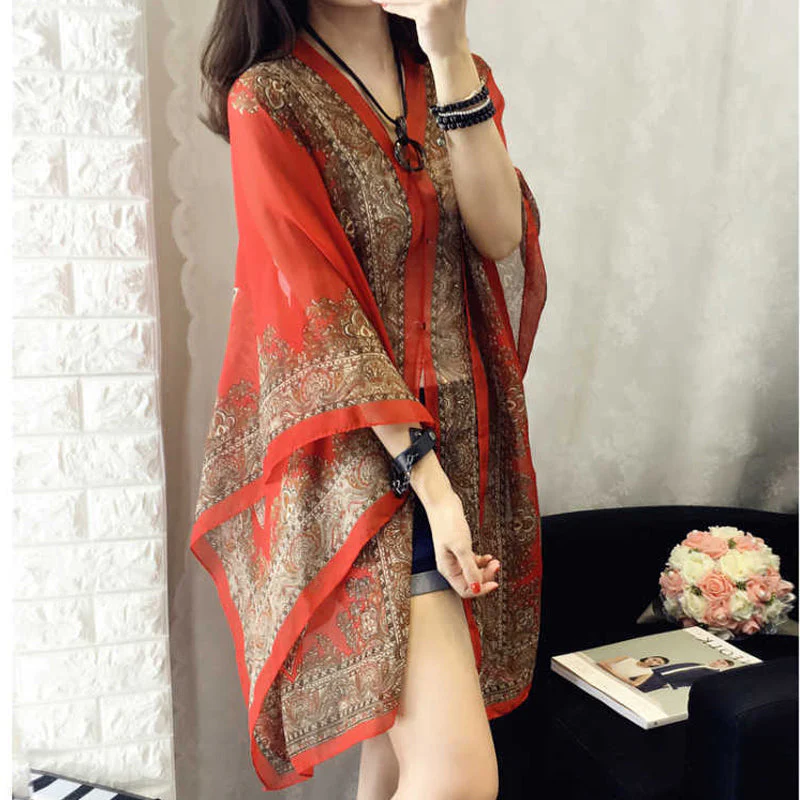 Versatile Sun Protection Chiffon Shawl - Image 13
