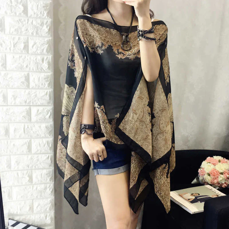 Versatile Sun Protection Chiffon Shawl - Image 14