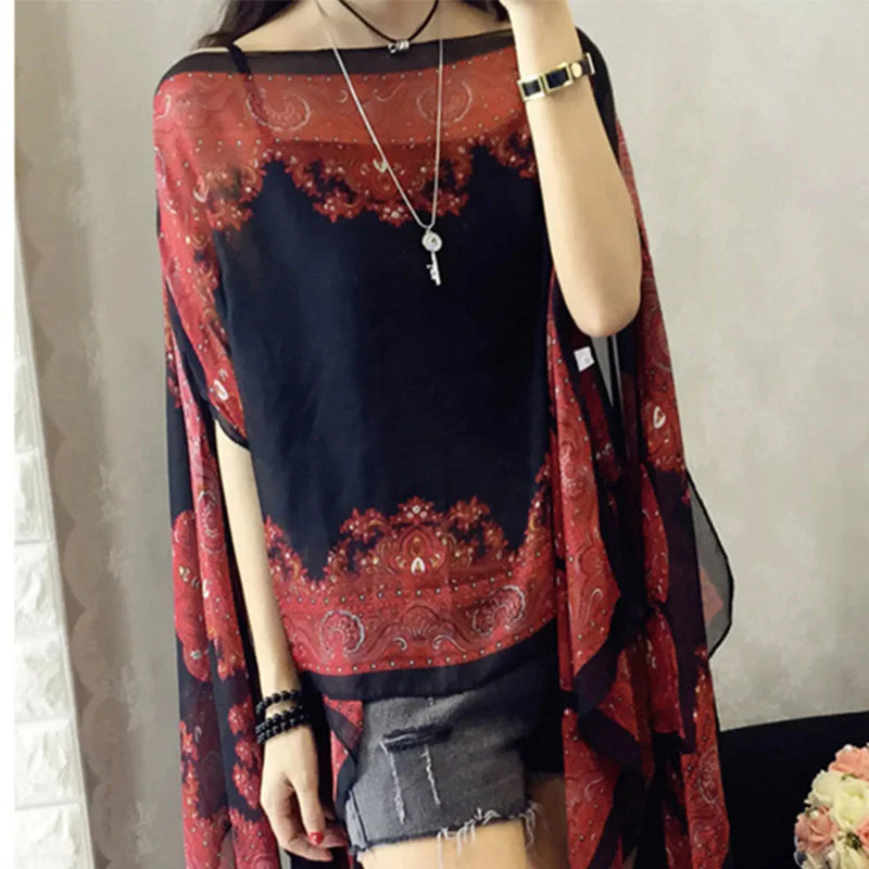 Versatile Sun Protection Chiffon Shawl - Image 16