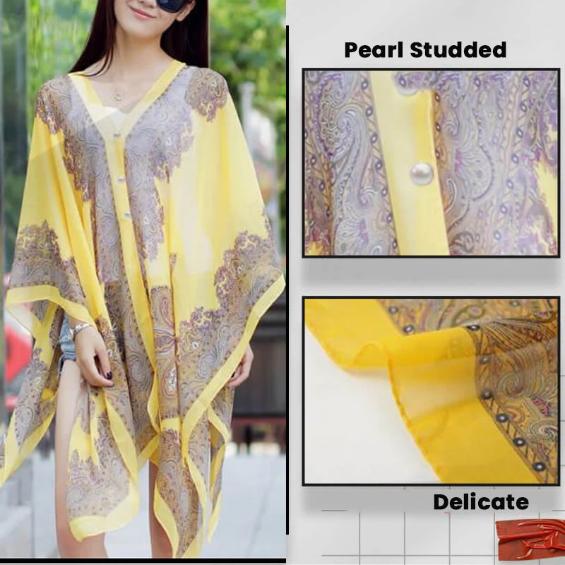 Versatile Sun Protection Chiffon Shawl - Image 3