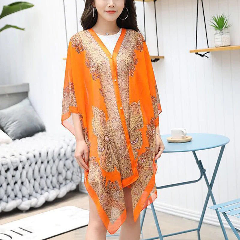 Versatile Sun Protection Chiffon Shawl - Image 5