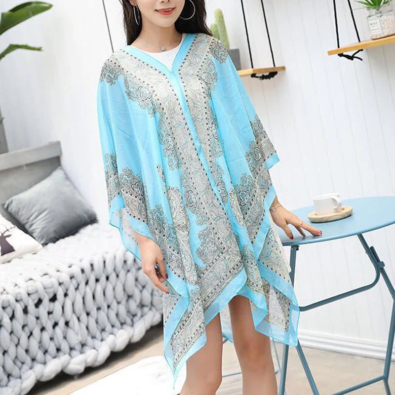 Versatile Sun Protection Chiffon Shawl - Image 6