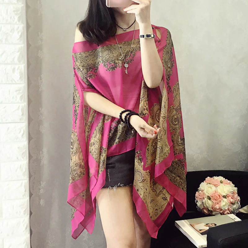 Versatile Sun Protection Chiffon Shawl - Image 7