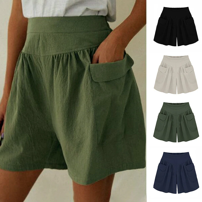 Women Beach Casual Hot Shorts with Elastic Waistband - Image 10