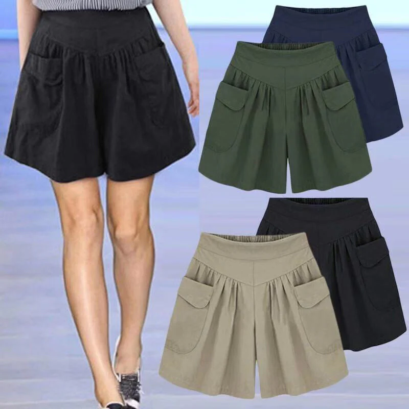 Women Beach Casual Hot Shorts with Elastic Waistband - Image 9
