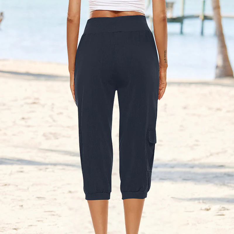 Women's Drawstring Cargo Pants - Image 10