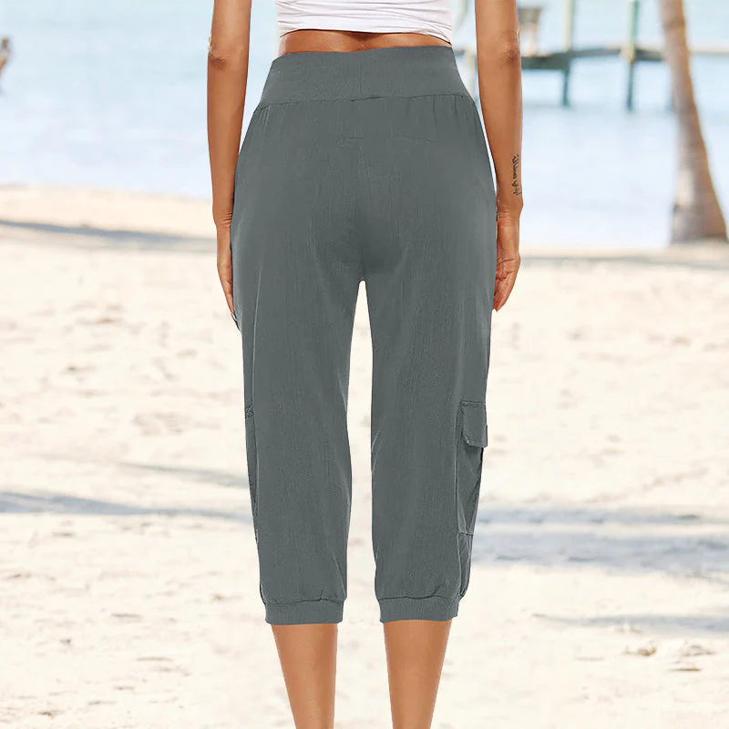 Women's Drawstring Cargo Pants - Image 22