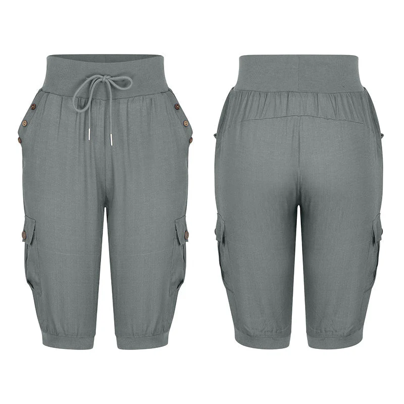 Women's Drawstring Cargo Pants - Image 28