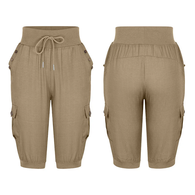 Women's Drawstring Cargo Pants - Image 29