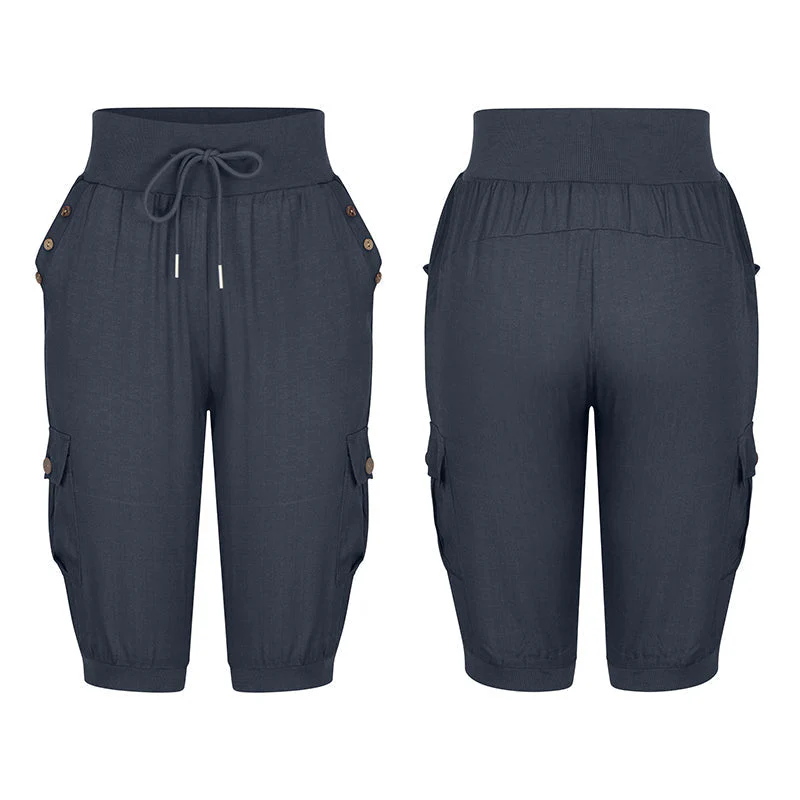 Women's Drawstring Cargo Pants - Image 31