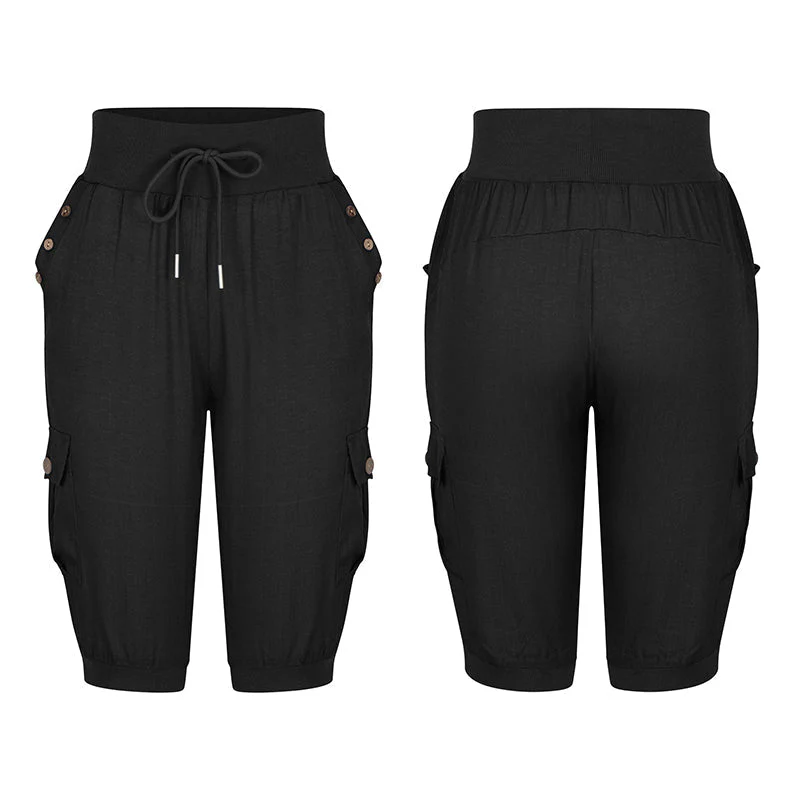 Women's Drawstring Cargo Pants - Image 32
