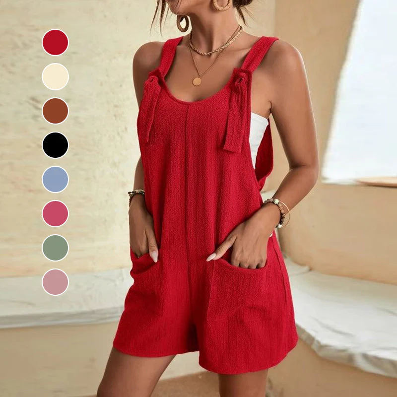 Women's Stylish Casual U Neck Short Jumpsuits - Image 10