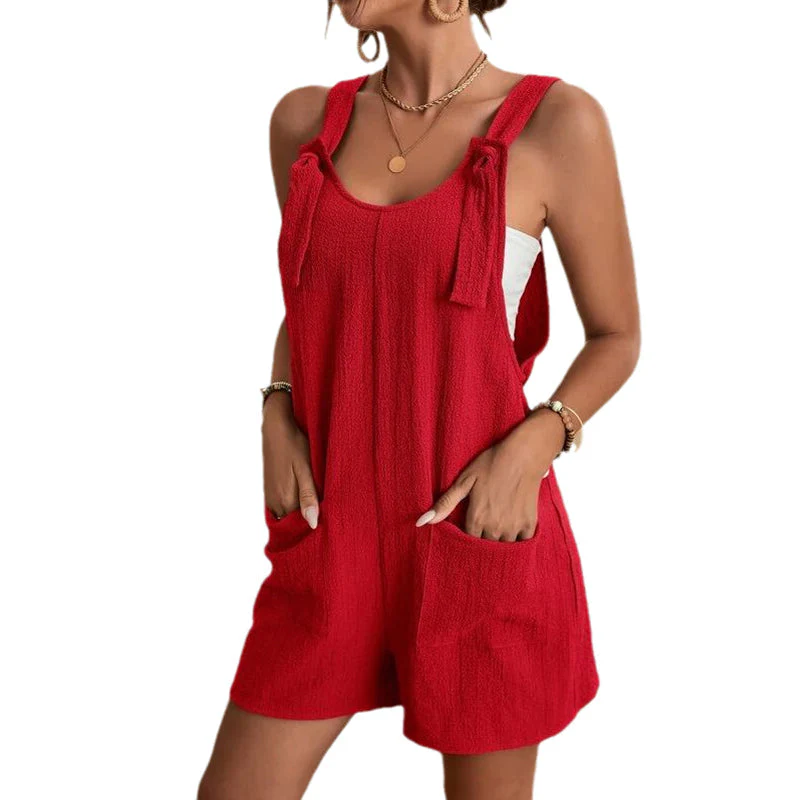 Women's Stylish Casual U Neck Short Jumpsuits - Image 11