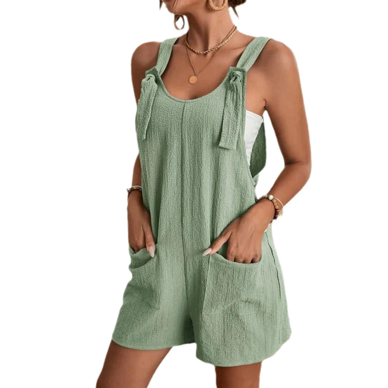 Women's Stylish Casual U Neck Short Jumpsuits - Image 16