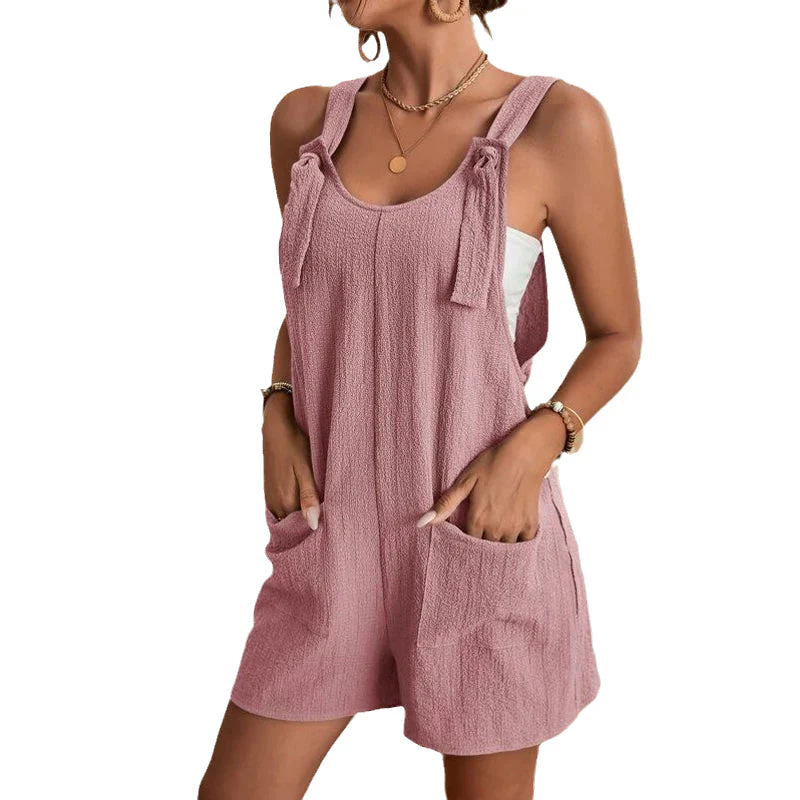 Women's Stylish Casual U Neck Short Jumpsuits - Image 17