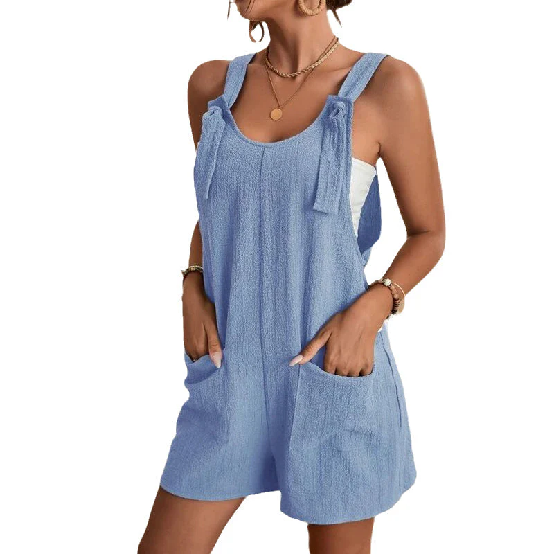 Women's Stylish Casual U Neck Short Jumpsuits - Image 18